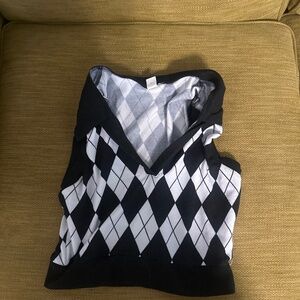Plaid Sweater Vest For Women